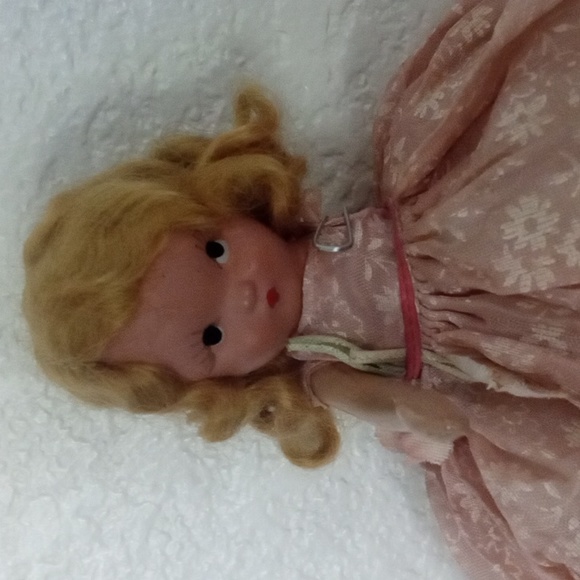 Collectible Vintage Storybook Nancy Ann Bisque Doll Blonde Frozen Legs AS IS - Picture 4 of 15